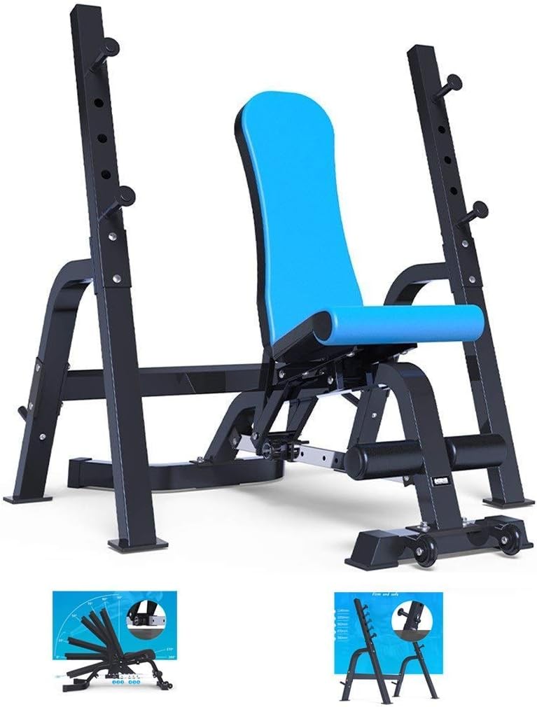 ハーフフレームスクワット、ダンベル、フットレスト、 ベンチ