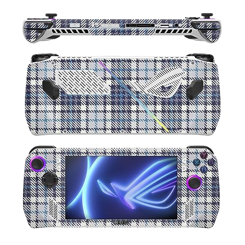 Image of MightySkins Skin Compatible with Asus ROG Ally - Blue Plaid | Protective, Durable, and Unique Vinyl Decal wrap Cover | Easy to Apply, Remove, and Change Styles