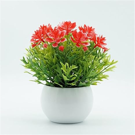 Amazon 人工鉢植え ミニフェイク植物鉢植えの植物プラスチック偽の花の小さな鍋シミュレーションプラント植物盆栽のためのバルコニーオフィスデスクの家の装飾 Sztuczne Rosliny Color B 人工観葉植物 オンライン通販