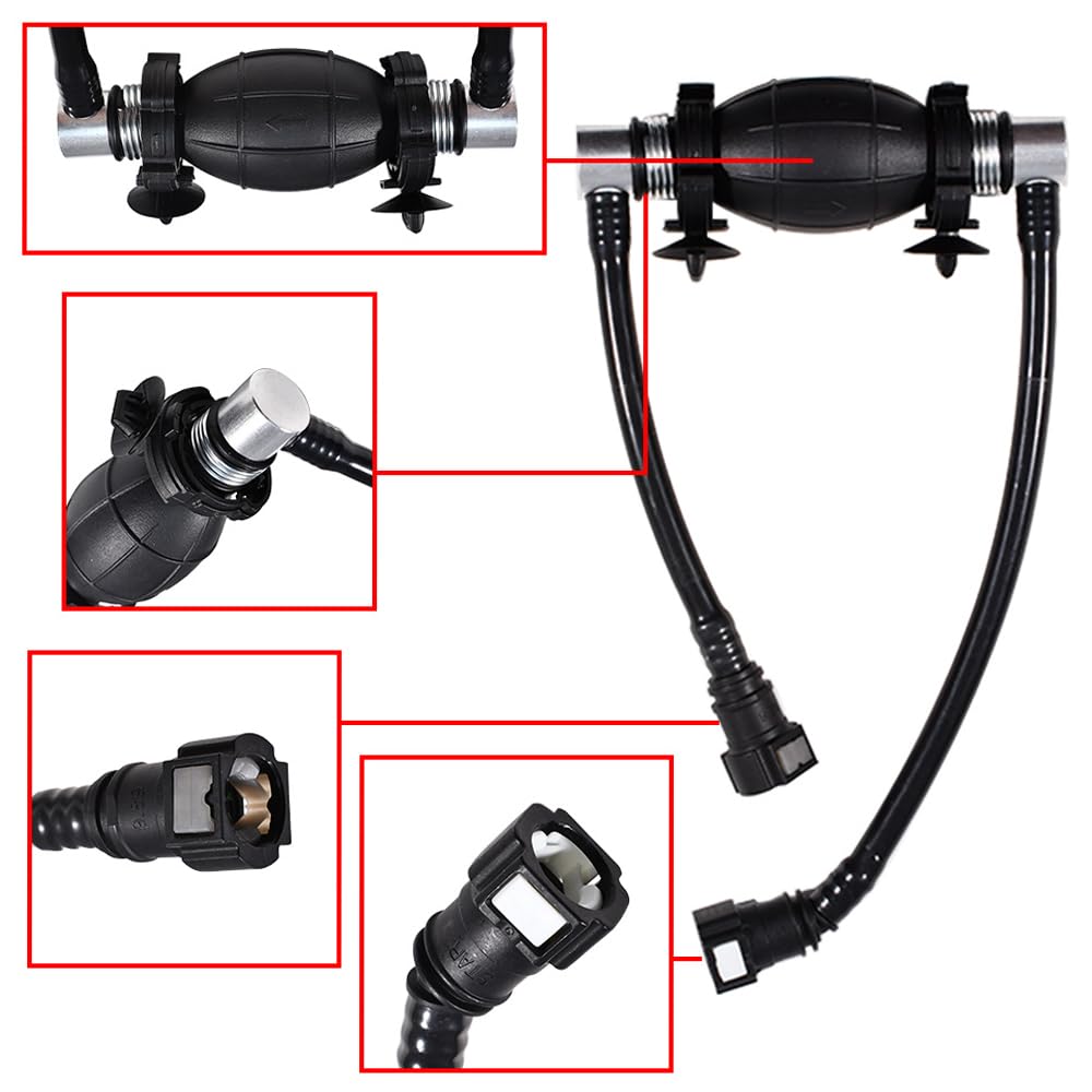 Pompa carburante manuale per gruppo tubo carburante diesel, compatibile con Nissan Qashqai J10 dal 2007 al 2013, Renault Koleos 2.0 dCi 17270JD500