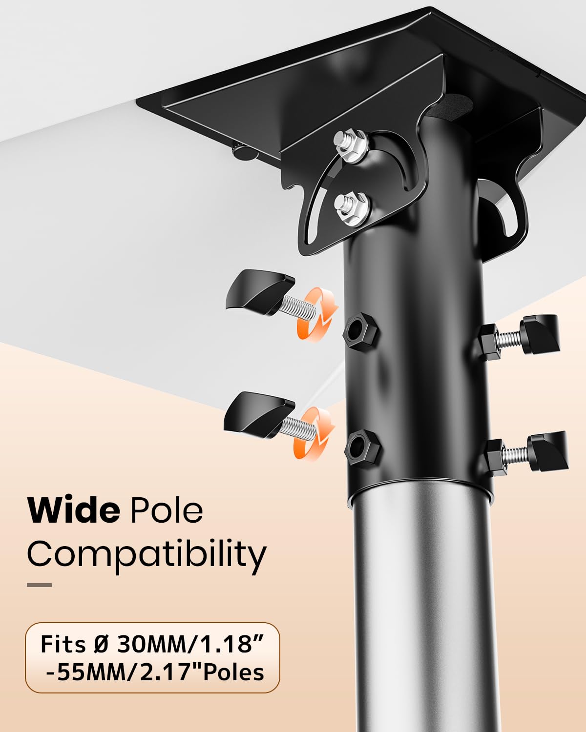 Adaptador de tubo Starlink Gen 3 de 360°, soporte de mástil Starlink, placa de montaje Starlink V3 para techo, compatible con la antena estándar Starlink, se adapta a mástiles de 28-54 mm