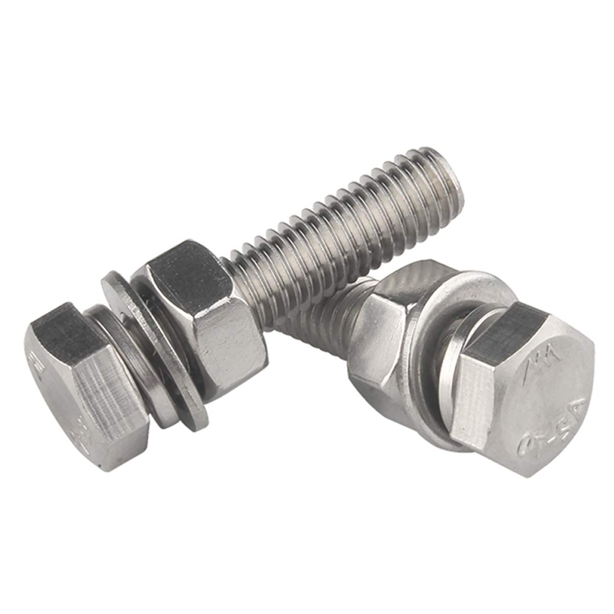 Tuercas y pernos, kits de pernos de cabeza hexagonal - Tornillos hexagonales con bridas M8 Tuercas y arandelas hexagonales for conexión, M8 * 16 10 juegos (Size : M8*70 5 Sets)