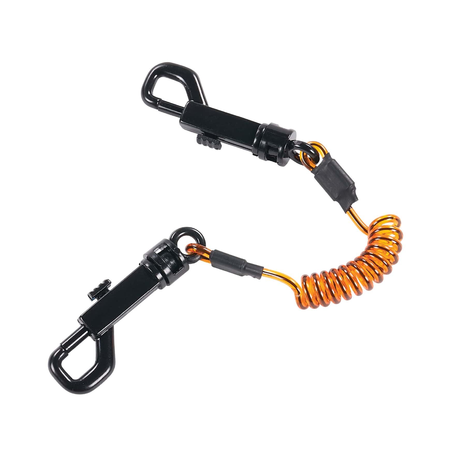 Ergodyne Squids 3152 - Correa de cordón en espiral - Extremos de fijación de gancho giratorio dual, 2 libras