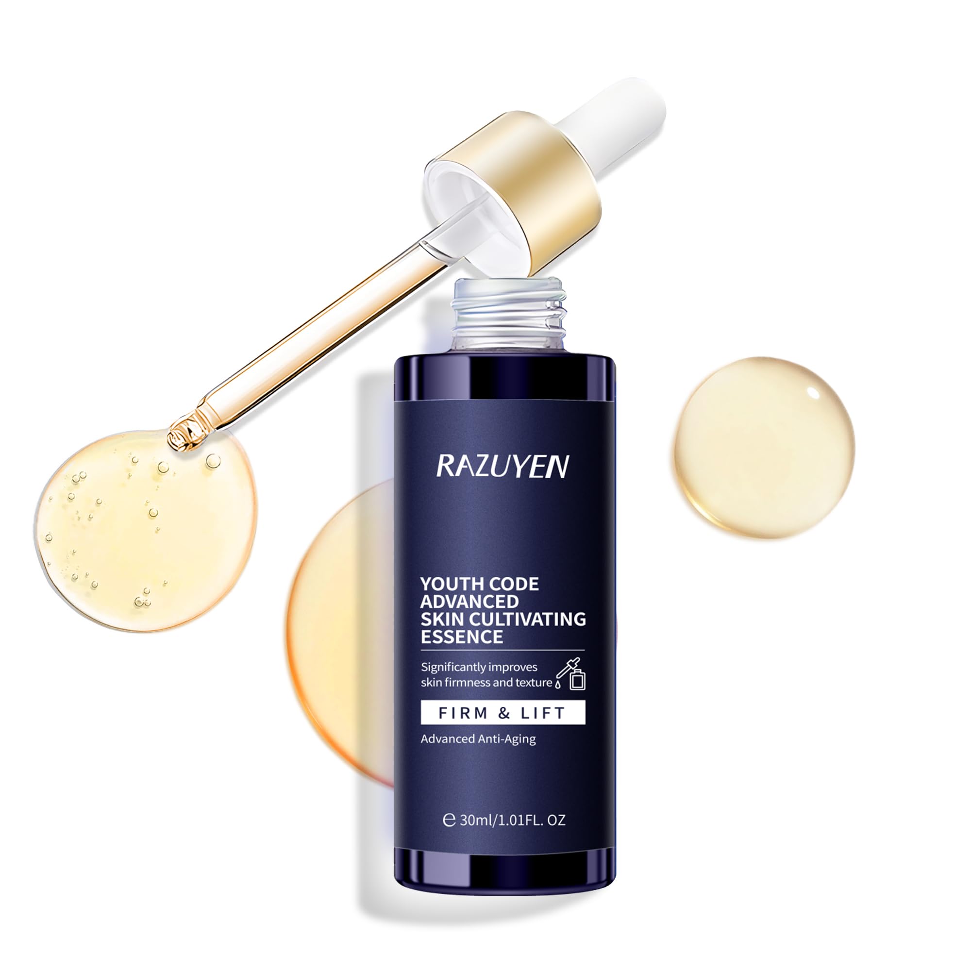 RAZUYEN Collagen Peptide Serum, Anti Aging Serum for Face Targets Wrinkles and Fine Lines Fragrance Free, Soothing Facial Serum, 30ml