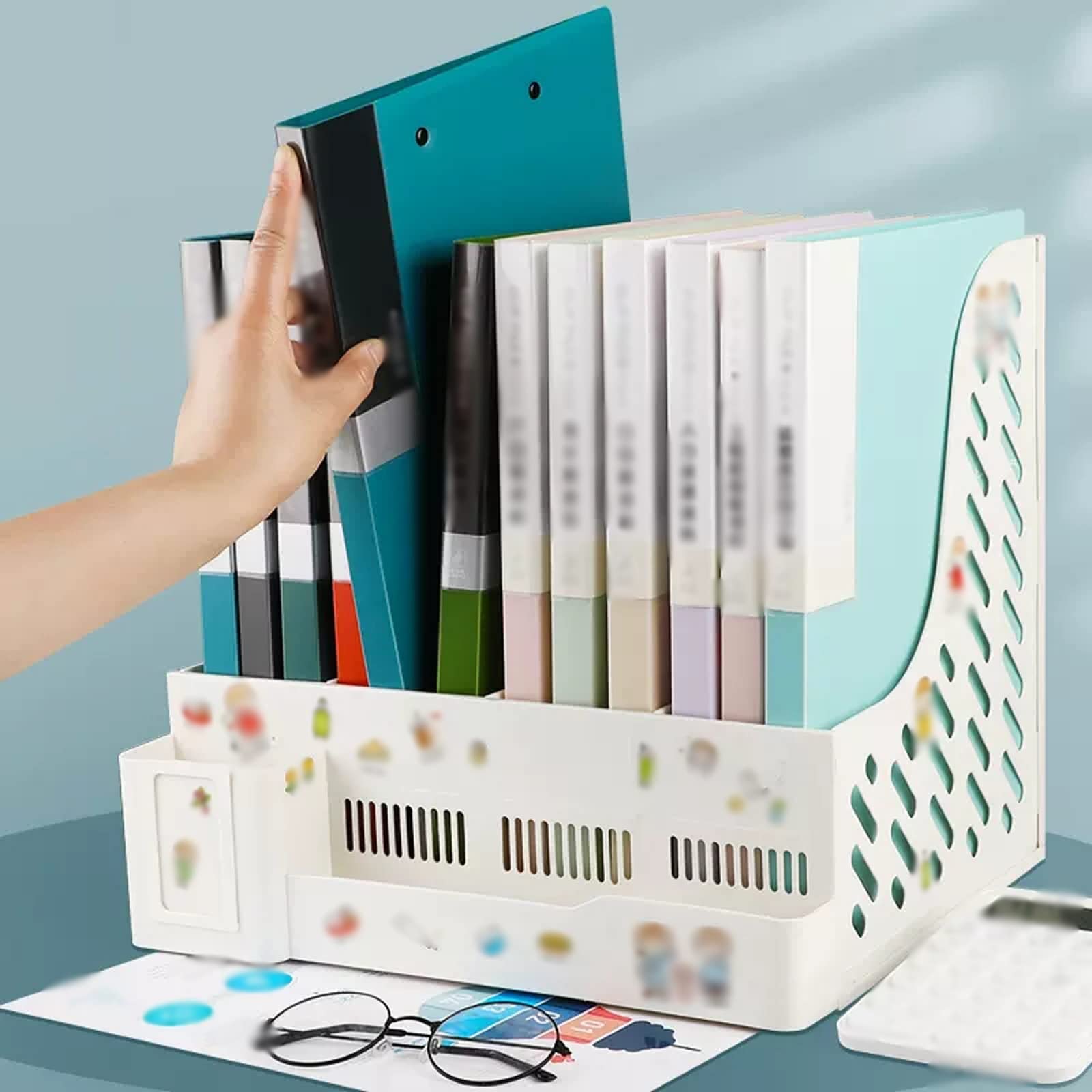 Folders File Organiser A4 Folders A4 ringbinder 5 paquetes de carpeta de contrato de clasificación de texto de carpeta de doble clip de almacenamiento de papel de prueba multicolor(C)