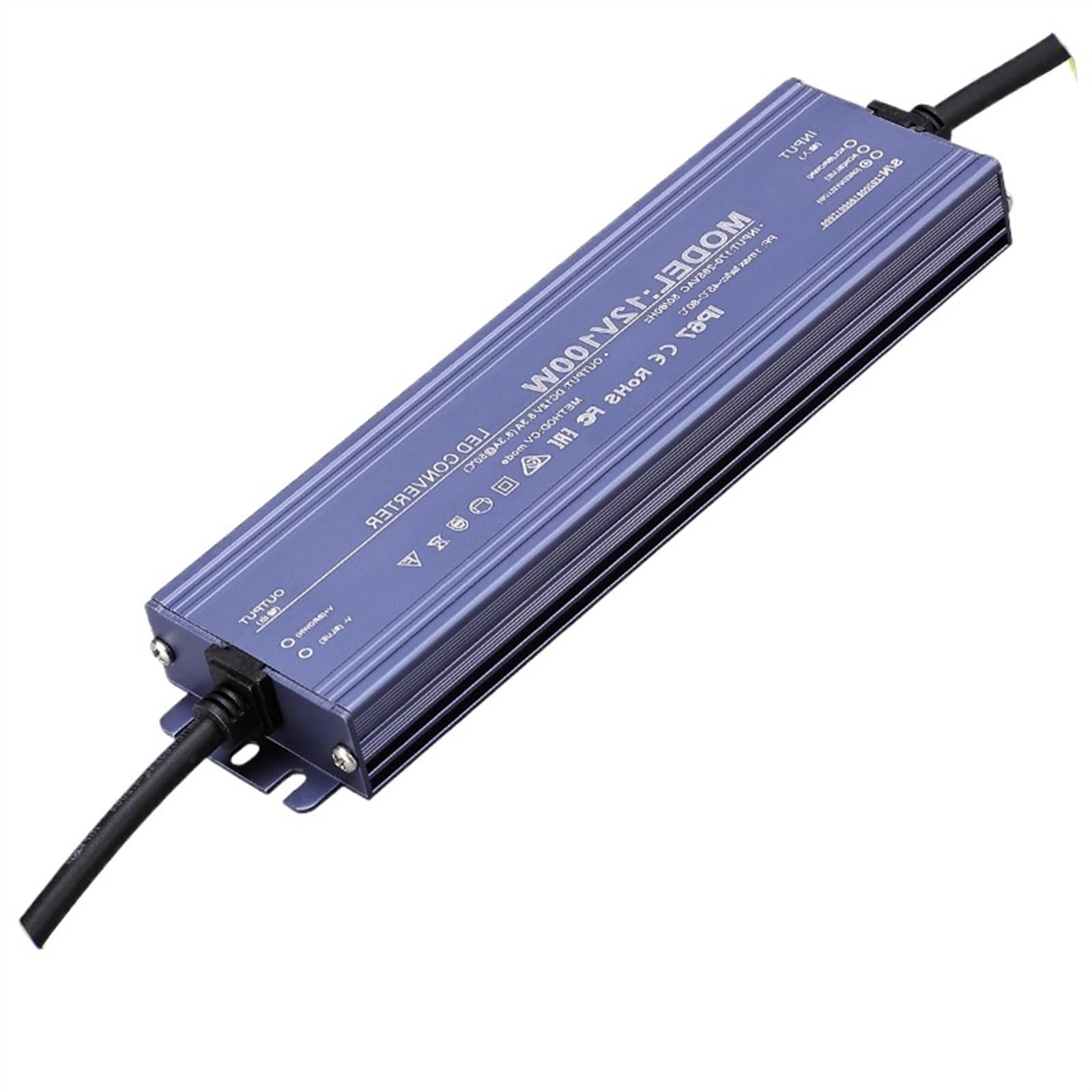 Alimentation à découpage AC 170V-265V à DC 12V 24V 36W 200W 400W 500W, transformateur de lumière LED extérieur, étanche IP67(24V_36W)