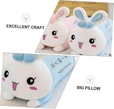 Large Stuffed Plush Rabbit Hugging Pillow with Soft Pp Cotton Filling for Home Decoration and Bedroom Use, Adorable Chic Plush Animal Toy for Anniversary Random Style