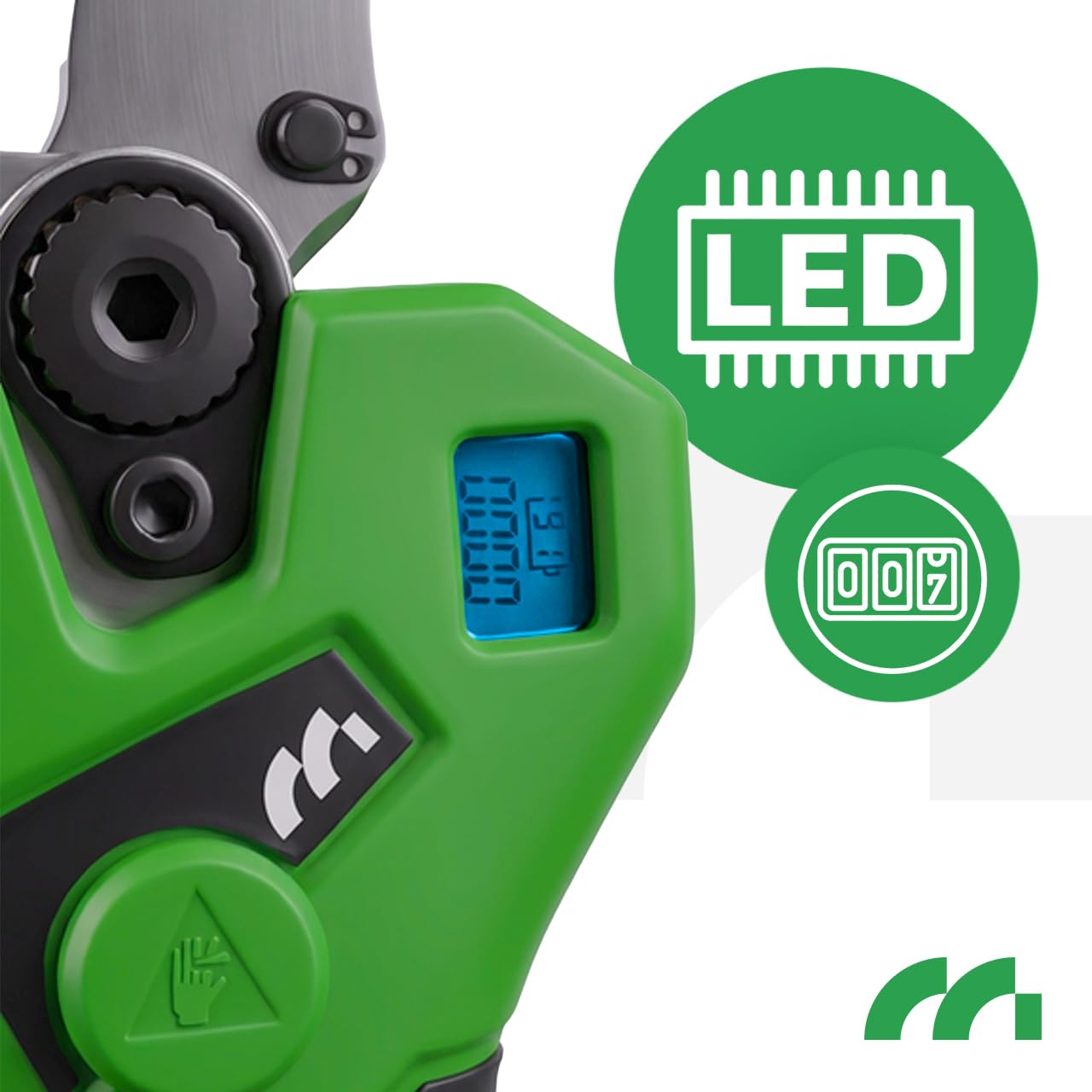 MalTec Sécateur électrique sans fil professionnel Diamètre de coupe 40 mm 2 batteries 21 V avec mallette