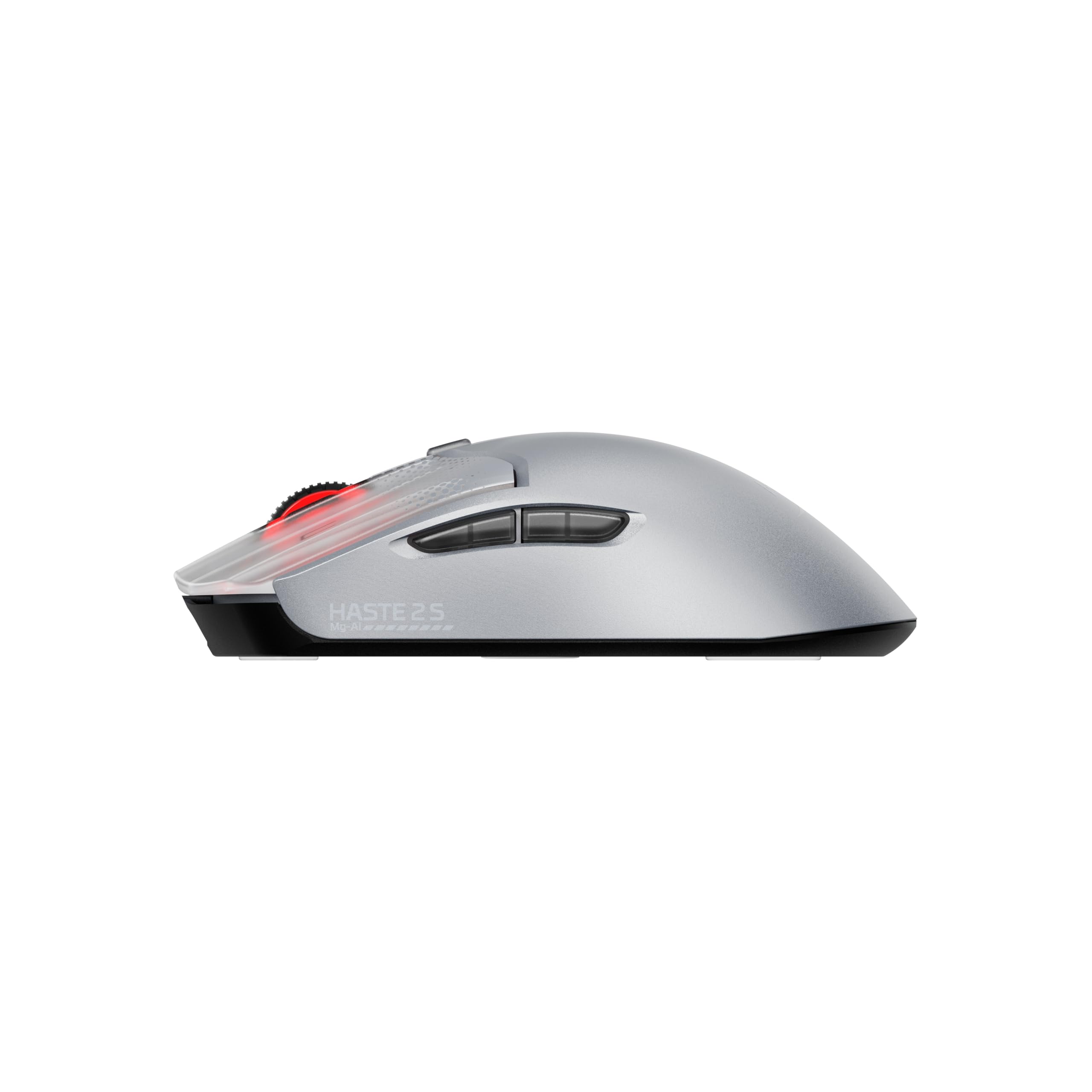 HyperX Pulsefire Haste 2 S Wireless, Souris Gaming sans Fil Ultra Légère 64 g, Coque en Alliage de Magnésium, Capteur HyperX 26K Jusqu’à 26 000 DPI, Autonomie Jusqu’à 120h, Patins en Verre, Gris