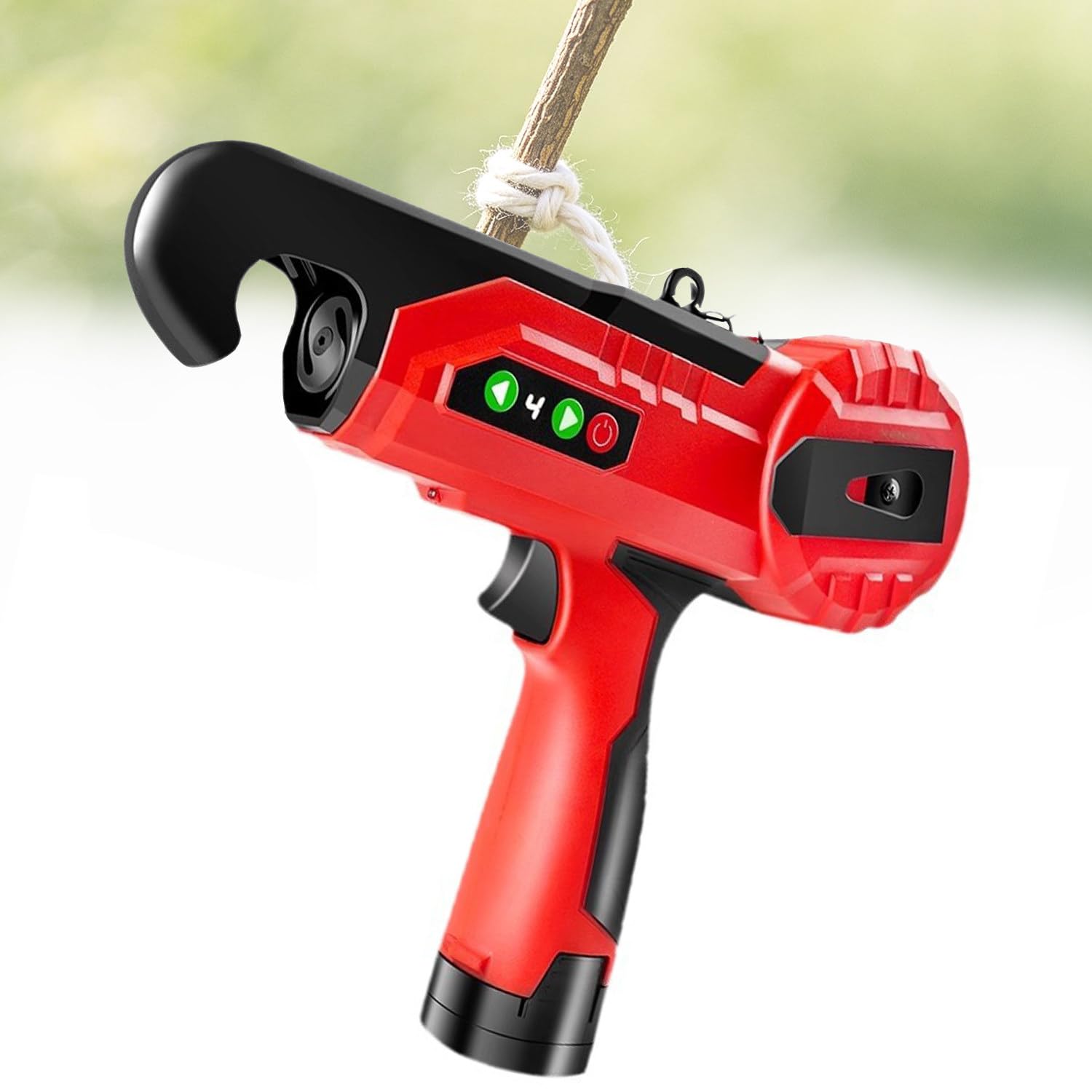 Ymnogjie Rechargeable Electric Plant Tying Machine, 4-Speed Adjustable, 1s Fast Binding Speed, Ergonomic Single-Hand Use, Tying Tool for Fixing Grape Tomato Cucumber Vine