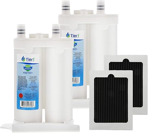 Tier1 PureSource2 - Filtro de agua y aire para refrigerador, paquete de 2 unidades Reemplazo para WF2CB, NGFC 2000, 1004-42-FA, 469911, 469916,