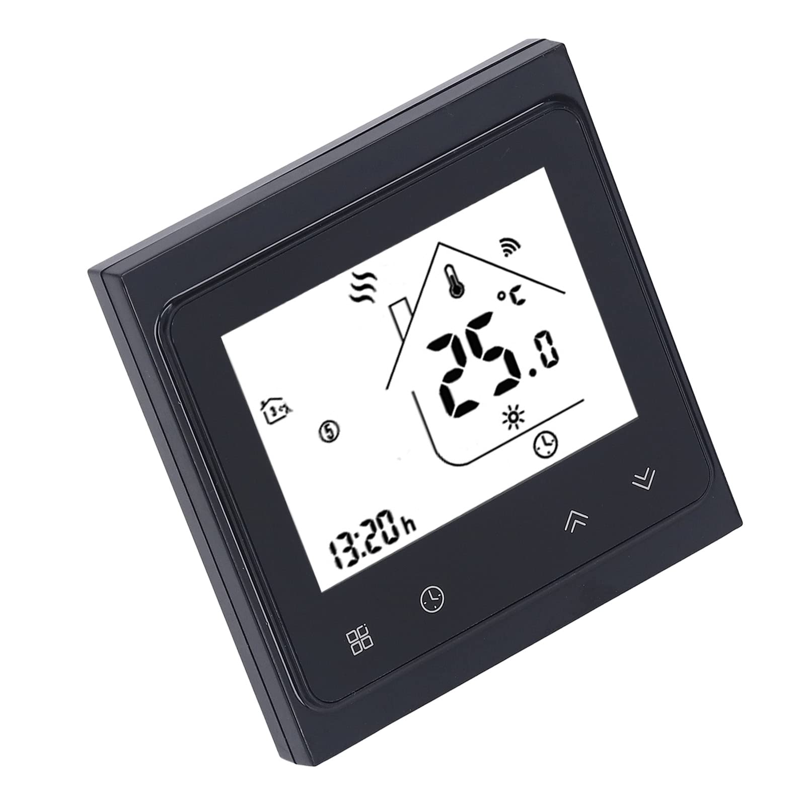 Wifi termostat do podgrzewania wody w bojlerze ekran dotykowy LCD cyfrowy termostat pasywny regulator temperatury wyjściowej czarny