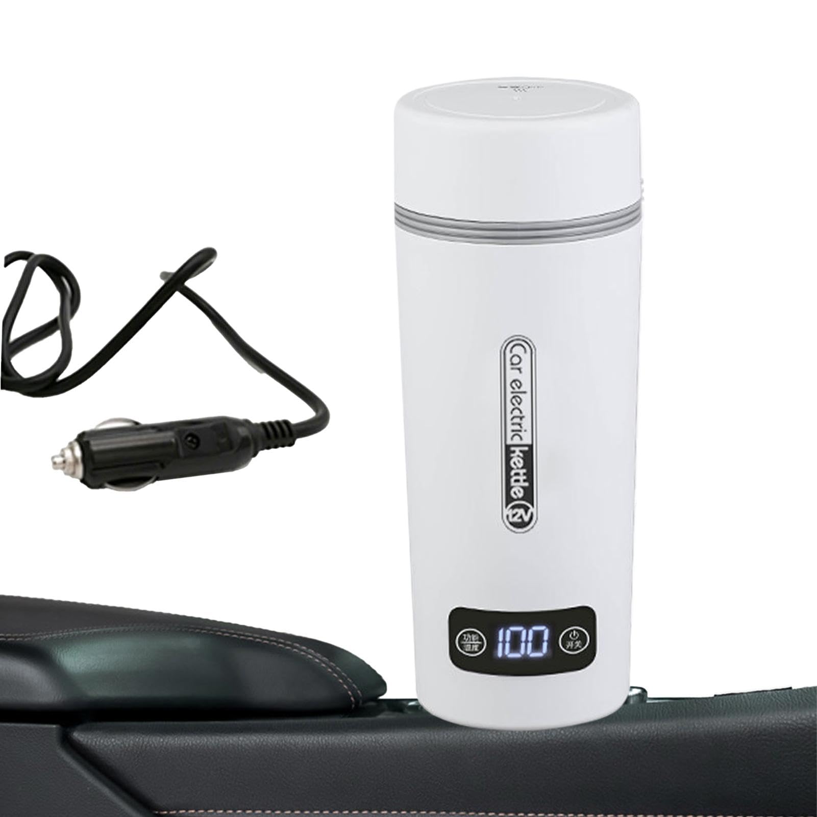 Hervidor Eléctrico para Coche Botella Calentadora Eléctrica de 12V | Hervidor de Agua Potable para Viajes por Carretera, Camping, 4x4, Autocaravanas, Furgonetas, Monovolúmenes