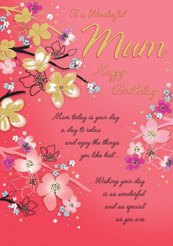 Piccadilly Greetings Birthday Card Mum - 10 x 7 inches