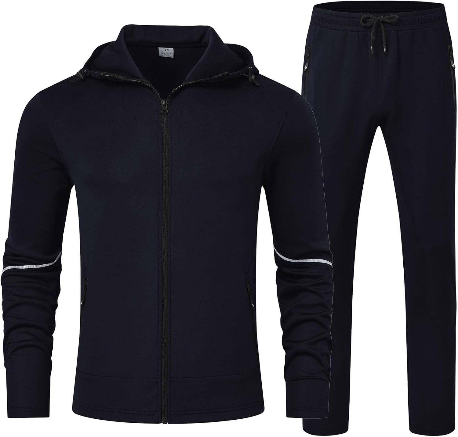 YSENTO Men’s Track Sweat Suits 2 Pieces Sets Zipper Pockets Hoodie Jogging Outfits Warm Up Tracksuit Sweatsuit