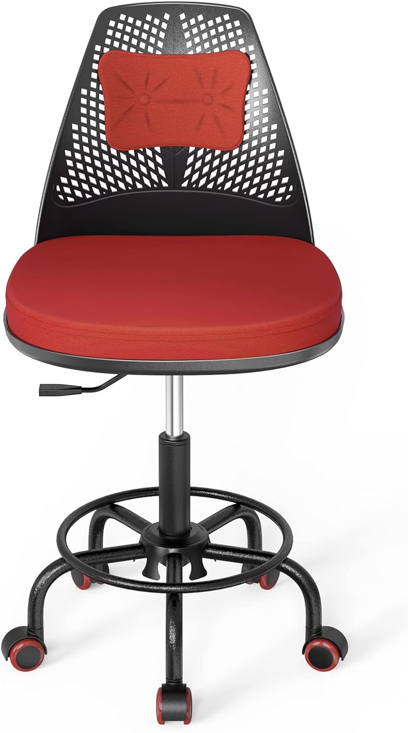 Home Office Desk Chair, Adjustable Height Lumbar Support