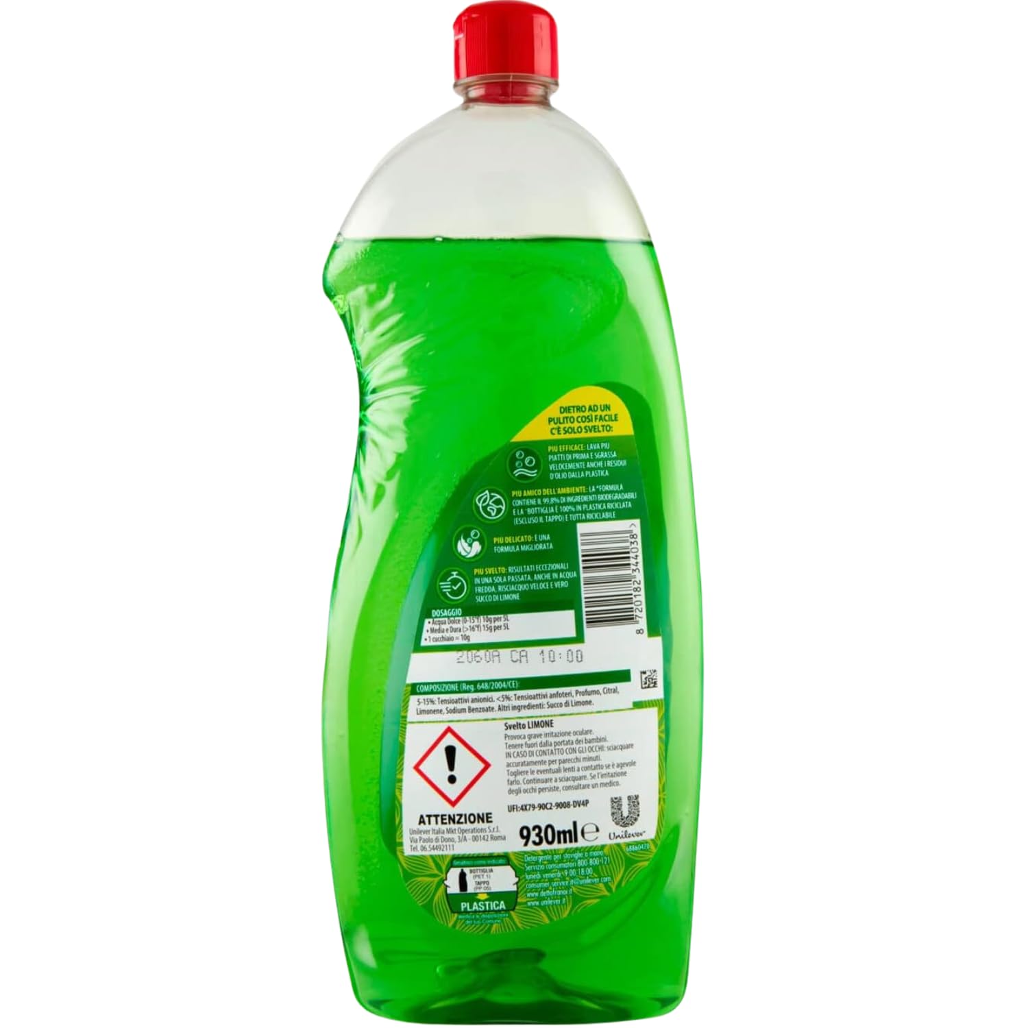 Detersivo piatti profumato al limone – Variazioni 4/8/12 Pezzi – Formato 930 ml (12, Pezzi)
