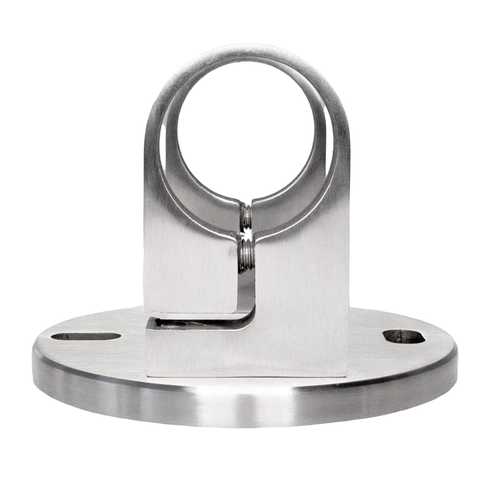PRIOstahl Anclaje de pared de acero inoxidable V2A, soporte para postes, 42,4 mm, soporte para barandillas, soporte de pared, resistente a la corrosión, para exterior e interior