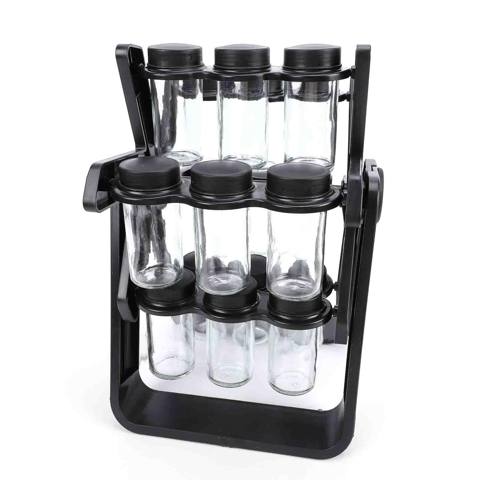 Especiero Giratorio de 360° con Tarros Etiquetados Organización Eficiente de la Cocina para Entusiastas la Cocina Moderno Soporte para Especias Encimera
