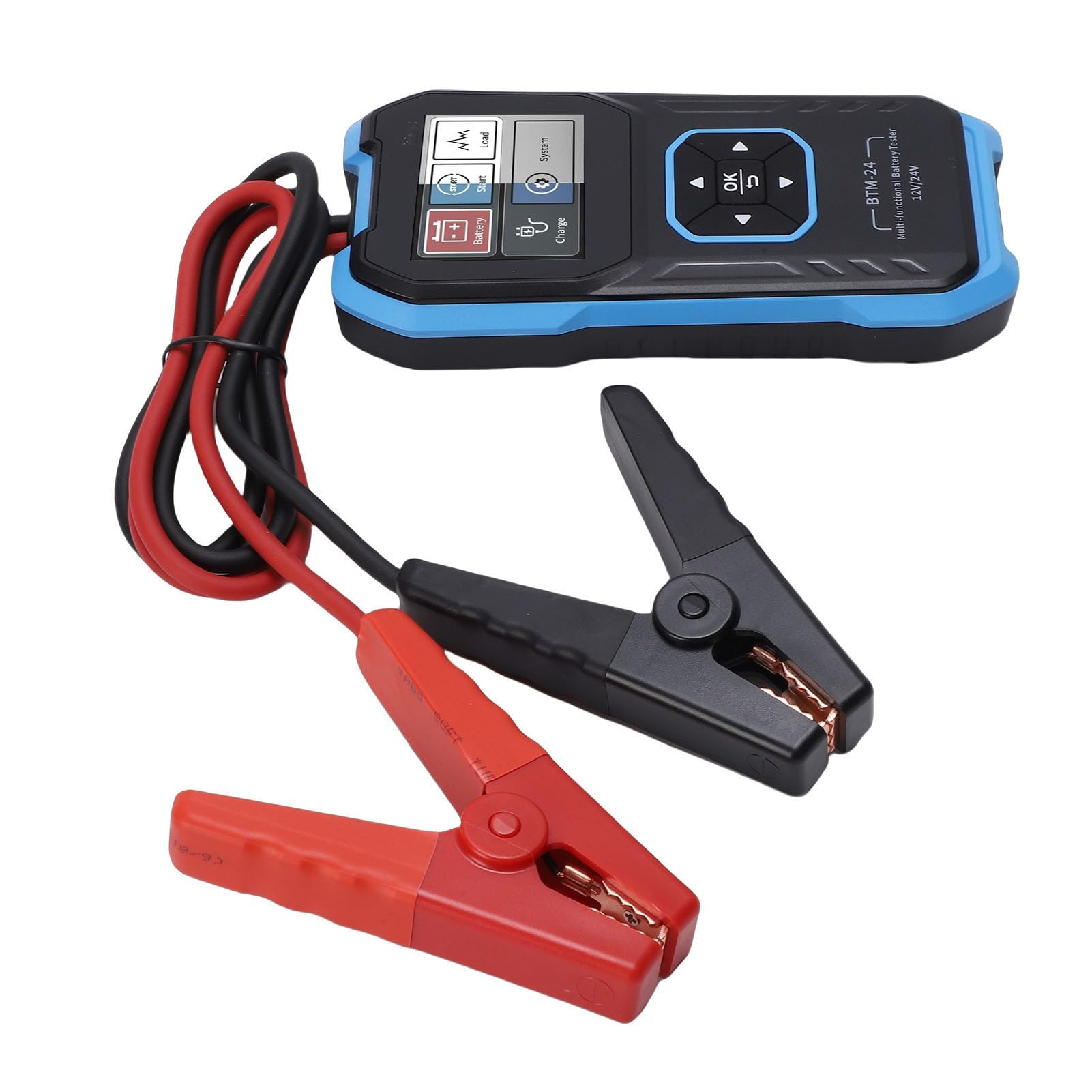 Tester Akumulatora Samochodowego 12 V 24 V, materiał ABS, Kolorowy Ekran 2,4 Cala, Tester Obciążenia Akumulatora do Motocykla Ciężarowego SUV RV