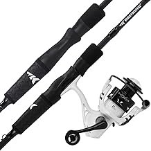 KastKing Crixus Fishing Rod and Reel Combo, High Performance Spinning & Baitcaster Combo, IM6 Graphite 2Pc Blanks, Zirconium Oxide Rings, SuperPolymer Handle, Lightweight Reel with Aluminum Spool