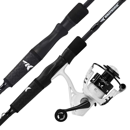 KastKing Crixus Fishing Rod and Reel Combo, High Performance Spinning & Baitcaster Combo, IM6 Graphite 2Pc Blanks, Zirconium Oxide Rings, SuperPolymer Handle, Lightweight Reel with Aluminum Spool