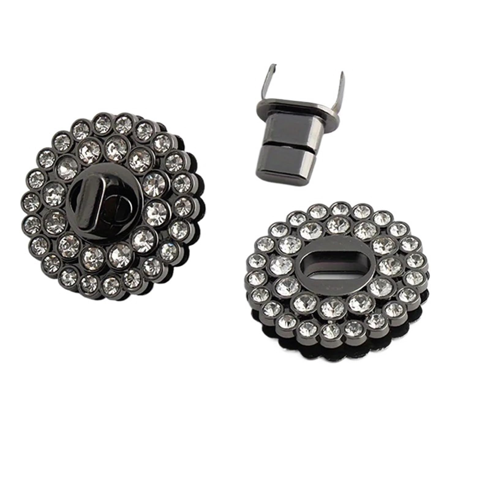 Skręć zamek, zamknij portfel, Zapięcia obrotowe do toreb i portfeli, opakowanie 10 sztuk, wielokolorowe, okrągłe, 3,9 cm, akcesoria DIY(Gun Metal)