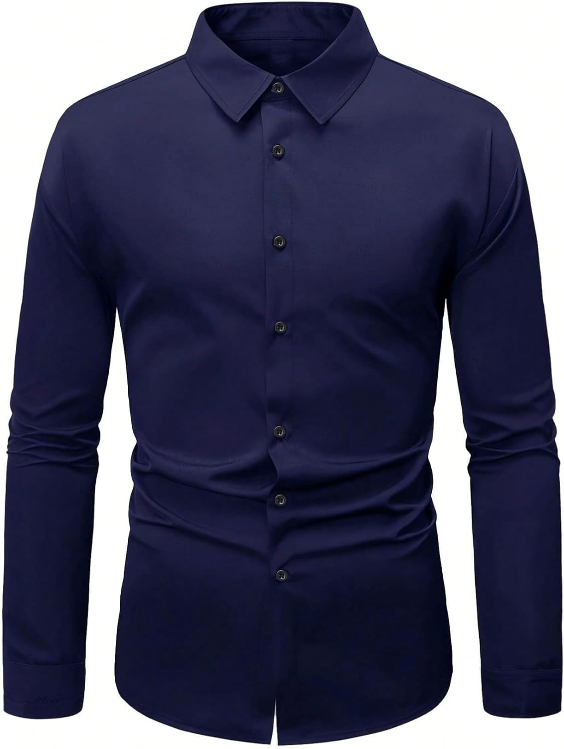 SOLY HUX Men's Dress Shirts Long Sleeve Button Down Business Casual Formal Shirt Tops - Image 4