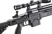 Vista 8 de Rifle de francotirador de Airsoft con perno de acero de metal completo de 460 FPS con alcance de 3-9 x 40 y resorte plegable de acción de perno