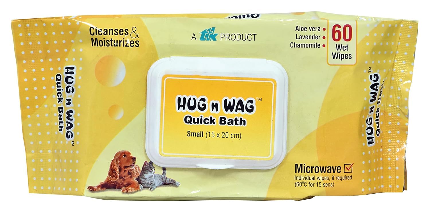 Pet Grooming Wipes for Dogs & Cats – Small 15 x 20 cm – Cleansing & Moisturizing Wet Wipes – Quick Bath Solution – 60 Count-image-16