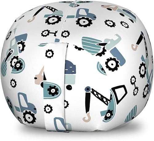 Miniatura 248 de Lunarable Silla de almacenamiento para adolescentes, coloridos patines de estilo retro, para actividades juveniles, para niñas y niños, divertido