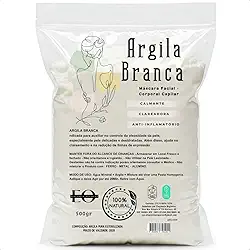 Argila Branca 500g Mascara Facial Skincare Clareadora Skin Care 100% Natural Hidratante