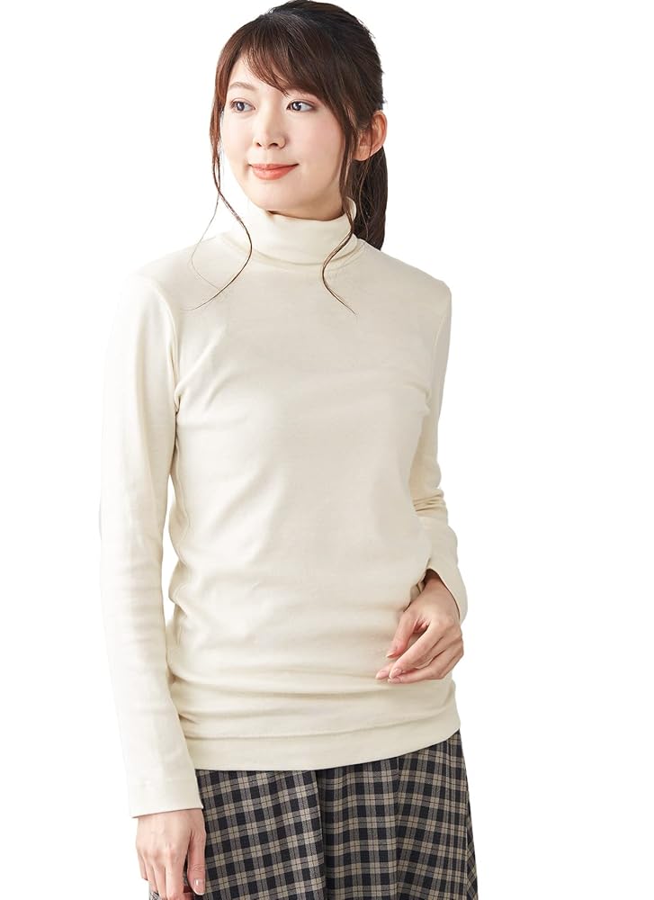 Amazon | [SPAN] 722 オーガニックコットン 日本製 ハイネック