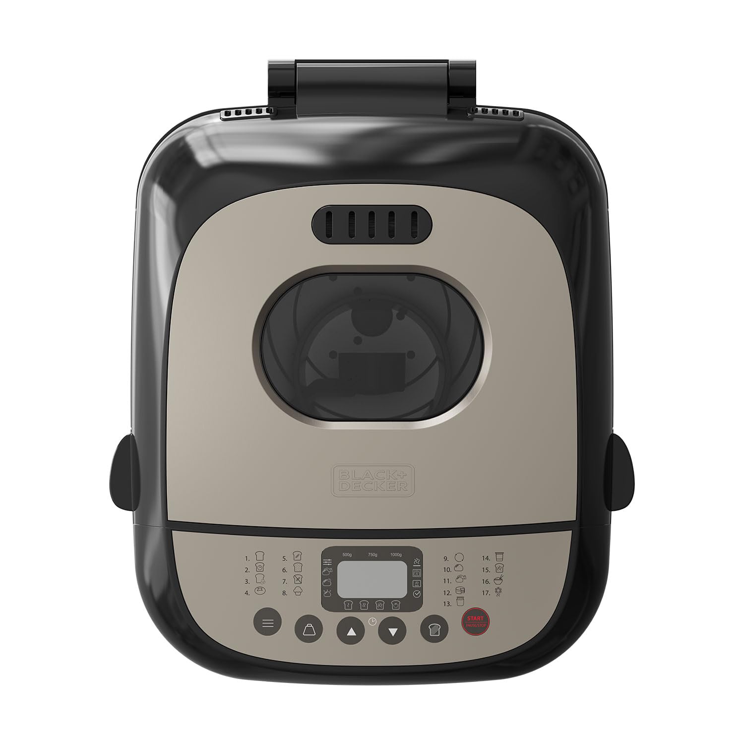 BLACK+DECKER BXBM600E – Brotbackautomat 600W | 500g, 750g & 1kg | 17 Programme für Brot, Joghurt, Kuchen & Marmelade | 15 Std. programmierbar | Herausnehmbarer Backbehälter