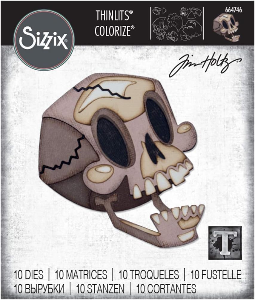 Sizzix Tim Holtz - THINLITS DIE, Skelly Colorize