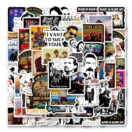 62pcs Blood in Blood Out Stickers Aesthetic Vinyl Waterproof Sticker