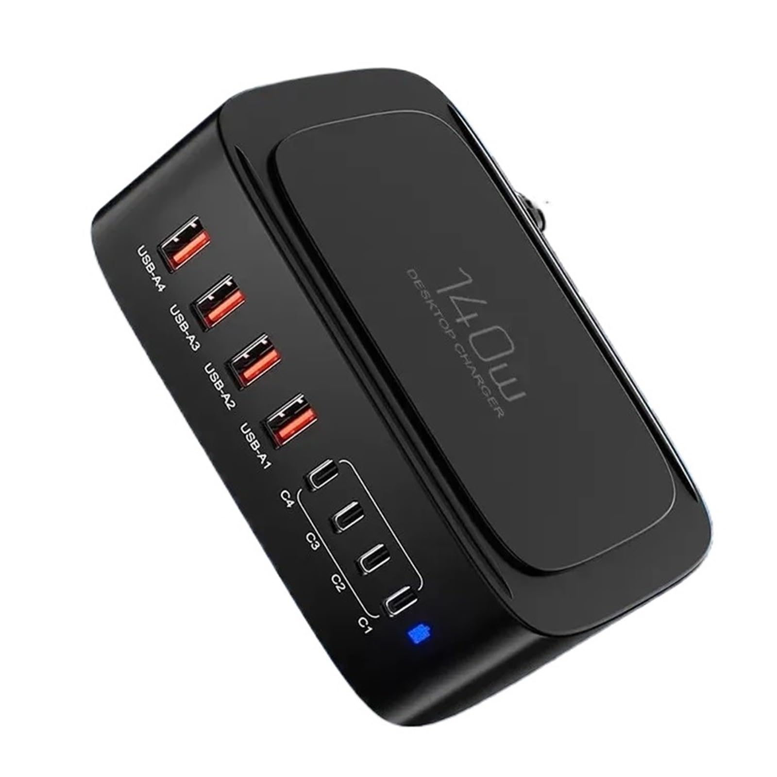 Ładowarka USB C Z 8 Portami I Mocą 140 W. Szybka QC3.0 PPS Technologia Szybkiego Bezpiecznego ładowania