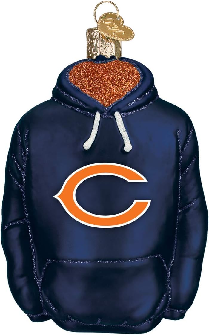 Old World Christmas Chicago Bears Glass Blown Ornaments for Christmas Tree Hoodie
