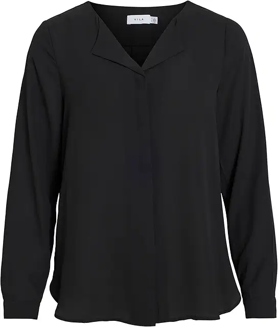 Relaxing Women's Vilucy Long Sleeve Noos Blouse - Svart Blus Hög Krage
