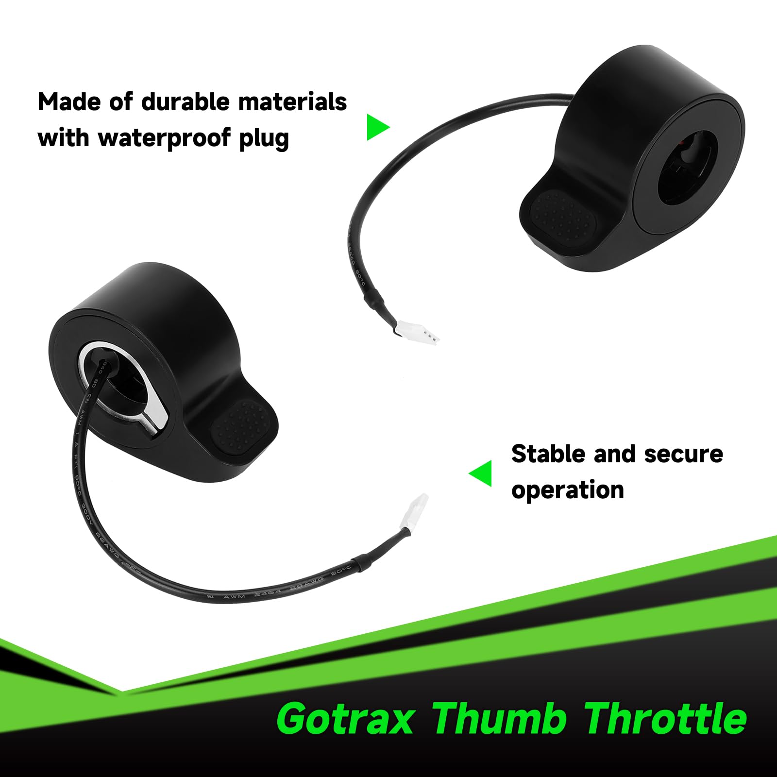Electric Scooter Thumb Throttle – Compatible With Gotrax GXL V2, Hiboy S2, Megawheels S10 (Plug & Play)