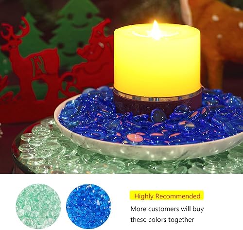 Miniatura 7 de HappyFiller 630 PCS Canicas Planas de Acrílico Gemas de Cristal Falsas para Rellenos de Jarrones de Vidrio, Manualidades, Confeti de Fiesta, Centros