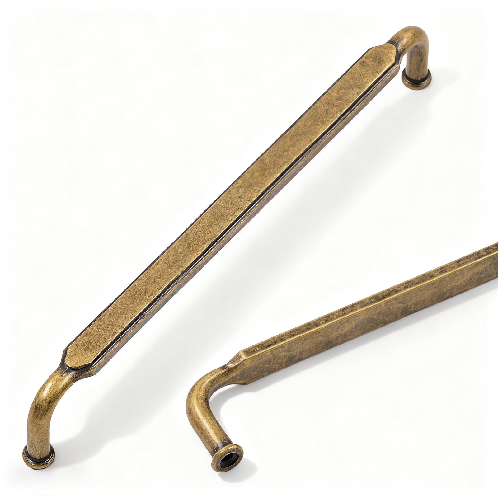 kakapola 10 Pack 7.5 Inch(192mm) Antique Brass Cabinet Pulls Zinc Alloy Cabinet Handles,Antique Cabinet Pulls Kitchen Cabinet Hardware for Cupboard