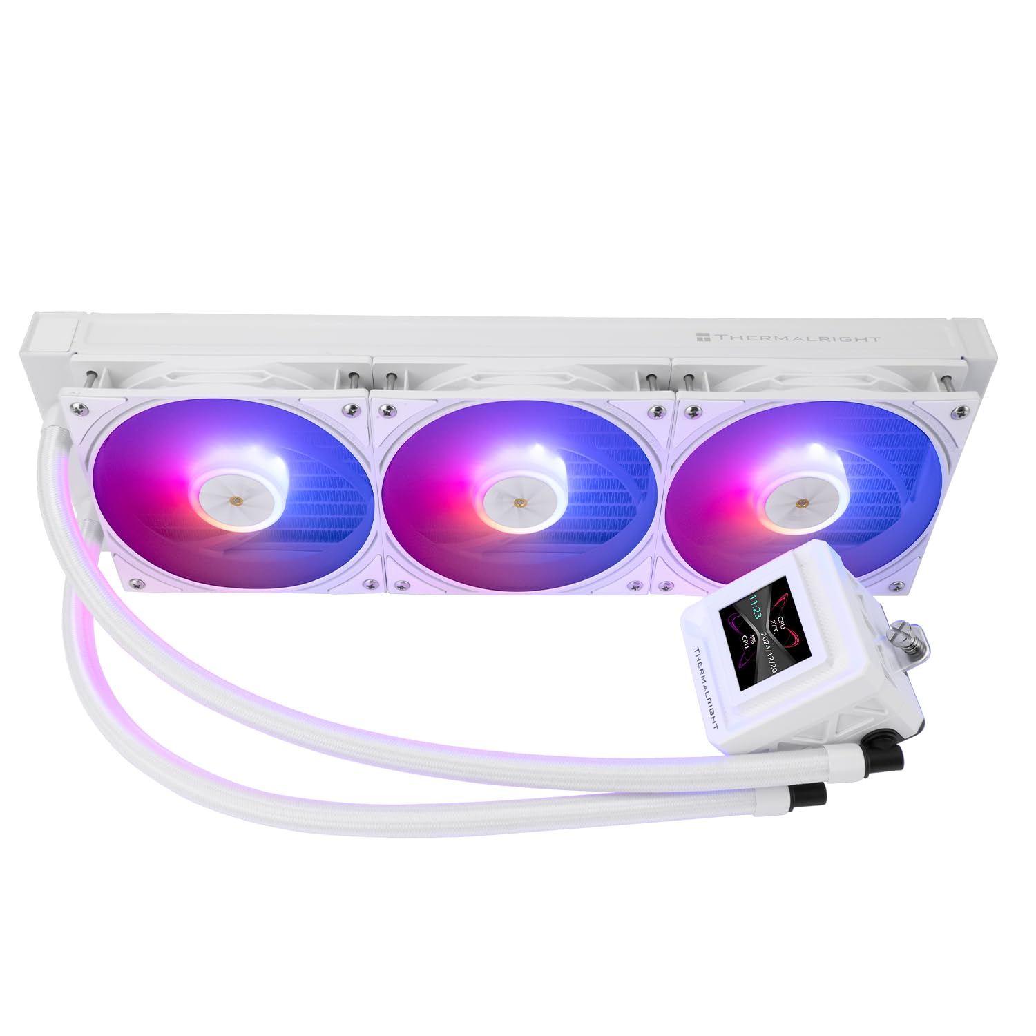 Thermalright FW360 SE ARGB Bianco CPU AIO Liquid Cooler per desktop - Ventole PWM 2000RPM, con schermo LCD da 2", per AM4/AM5 e Intel LGA115X/1200/1700/1851