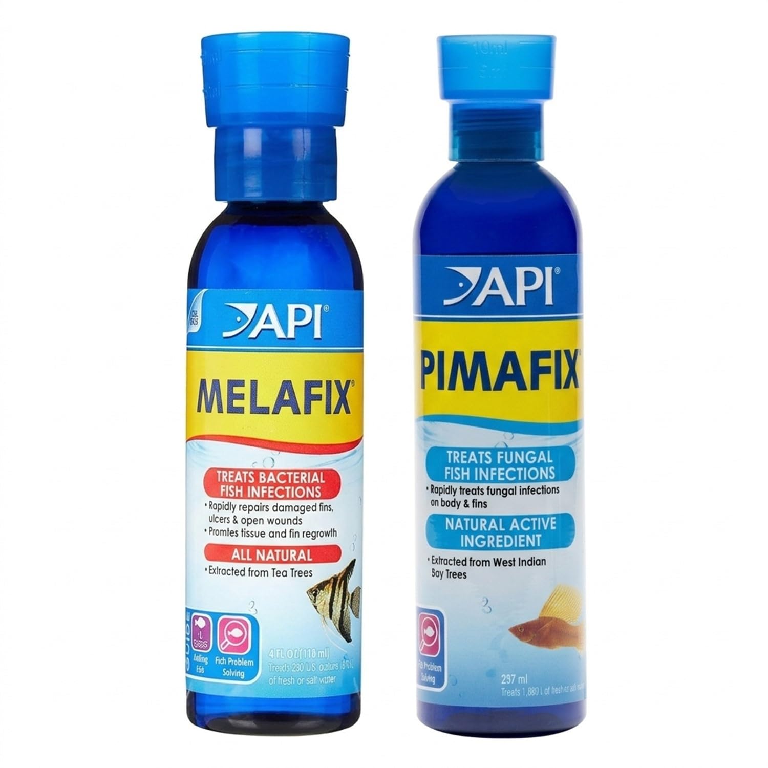 API Fish Treatment Bundle Pimafix 237ml + Melafix 118ml Antifungal & Bacterial