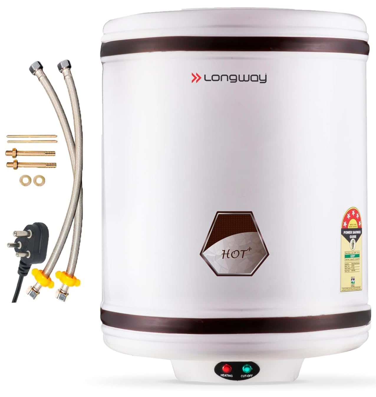 Longway Hotplus 25 ltr Automatic Storage Water Heater with Multiple Safety System & Anti-Rust Coating 5 Star Rated (Off White, 25 Ltr, Pack of 1) (B07HM5TS91) Amazon Price History, Amazon Price Tracker