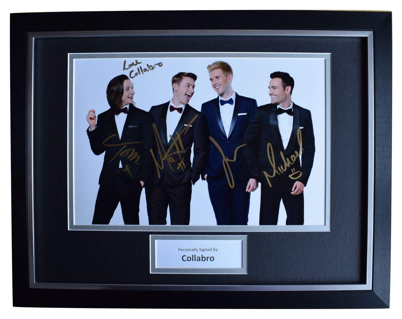 Sportagraphs LTD Collabro x4 Signed Autograph 16x12 framed photo display Music BGT AFTAL COA
