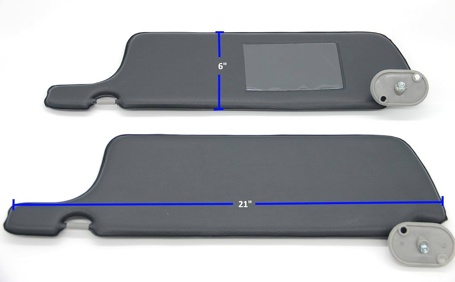 Sun Visors Compatible with Mitsubishi Montero/Pajero/Raider 1980 1981 1982 1983 1984 1985 1986 1987 1988 1989 Dark Gray Replacement Sunshades with Adjustable Swivel - OEM-Quality UV-Resistant Parasol