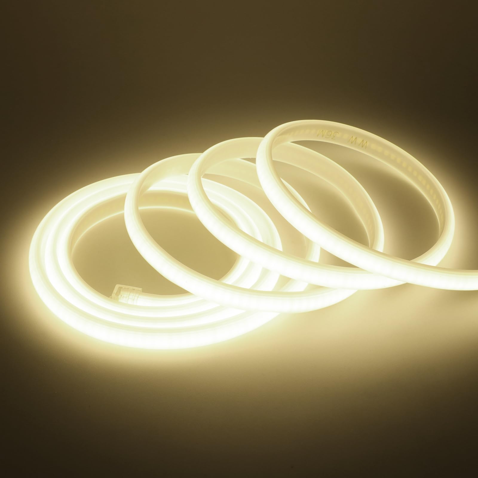 Dimmable Lumière au néon LED COB, 220V 288 LEDs/m Ruban Led Flexible Néon Bande Led, IP65 Etanche Bande Lumineuse Super Lumineux pour Escalier, Chambre, Noël, Fête (Blanc naturel,14M)