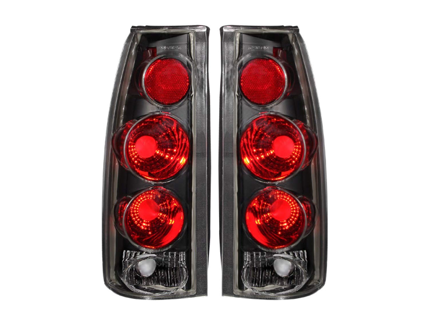 Anzo USA 211019 Chevrolet 3D Style Black Tail Light Assembly - (Sold in Pairs)