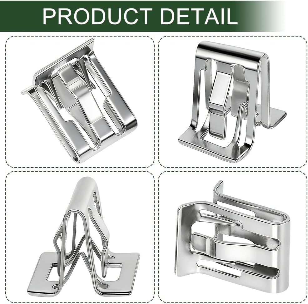 15 PCS Car Trim Panel Metal Retainer Clip, Car Door Panel Clips, U-Shaped Auto Dashboard Console Fastener for Chevy Saturn, Lift Gate Trim Finish Panel Moulding Fastener Replace OEM#11588650